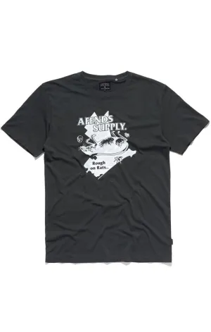 Afends Mens Rough On Rats - Standard Fit Tee