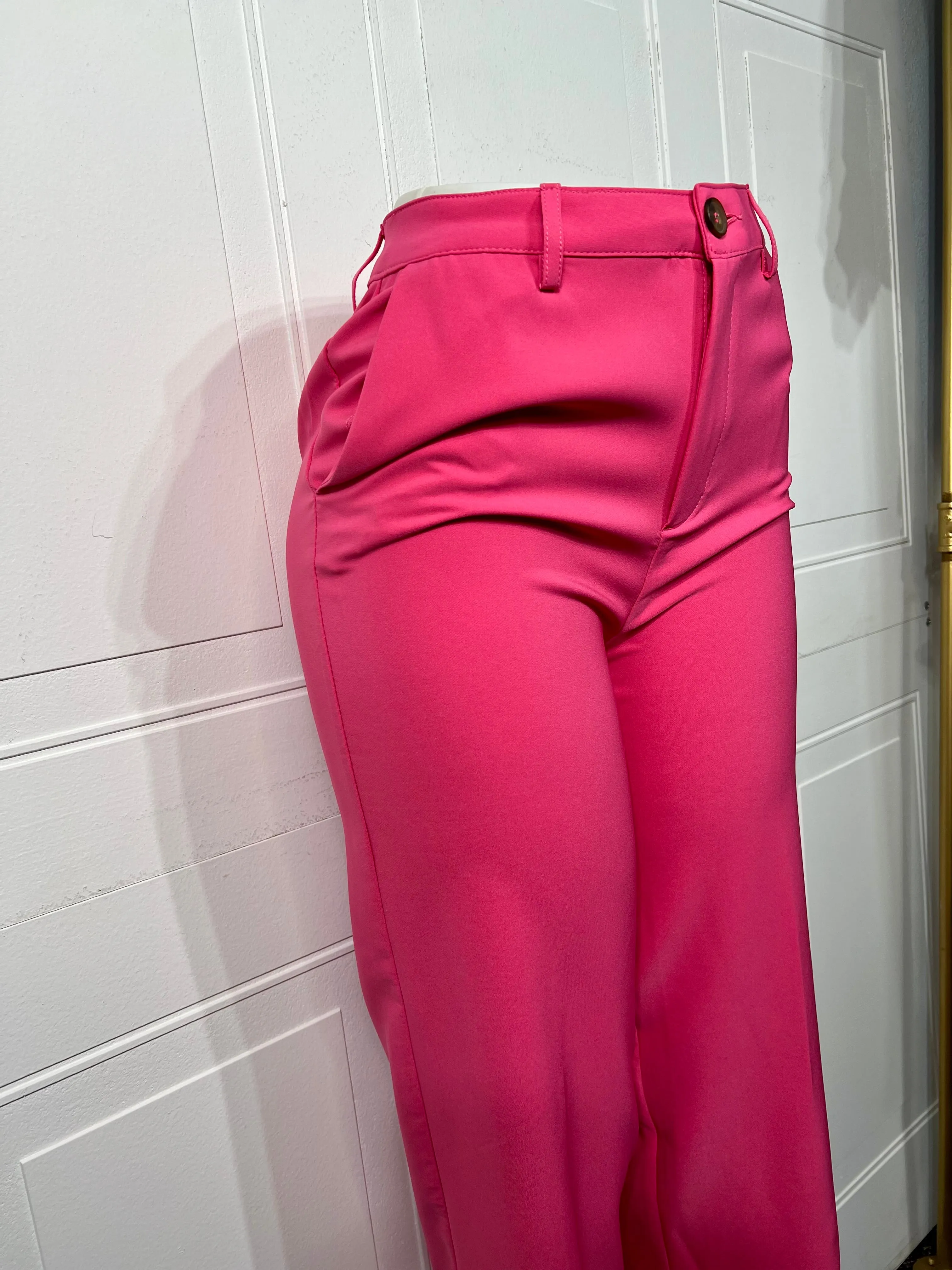 Alinna Ivory or Bubble Gum Straight Leg Pants