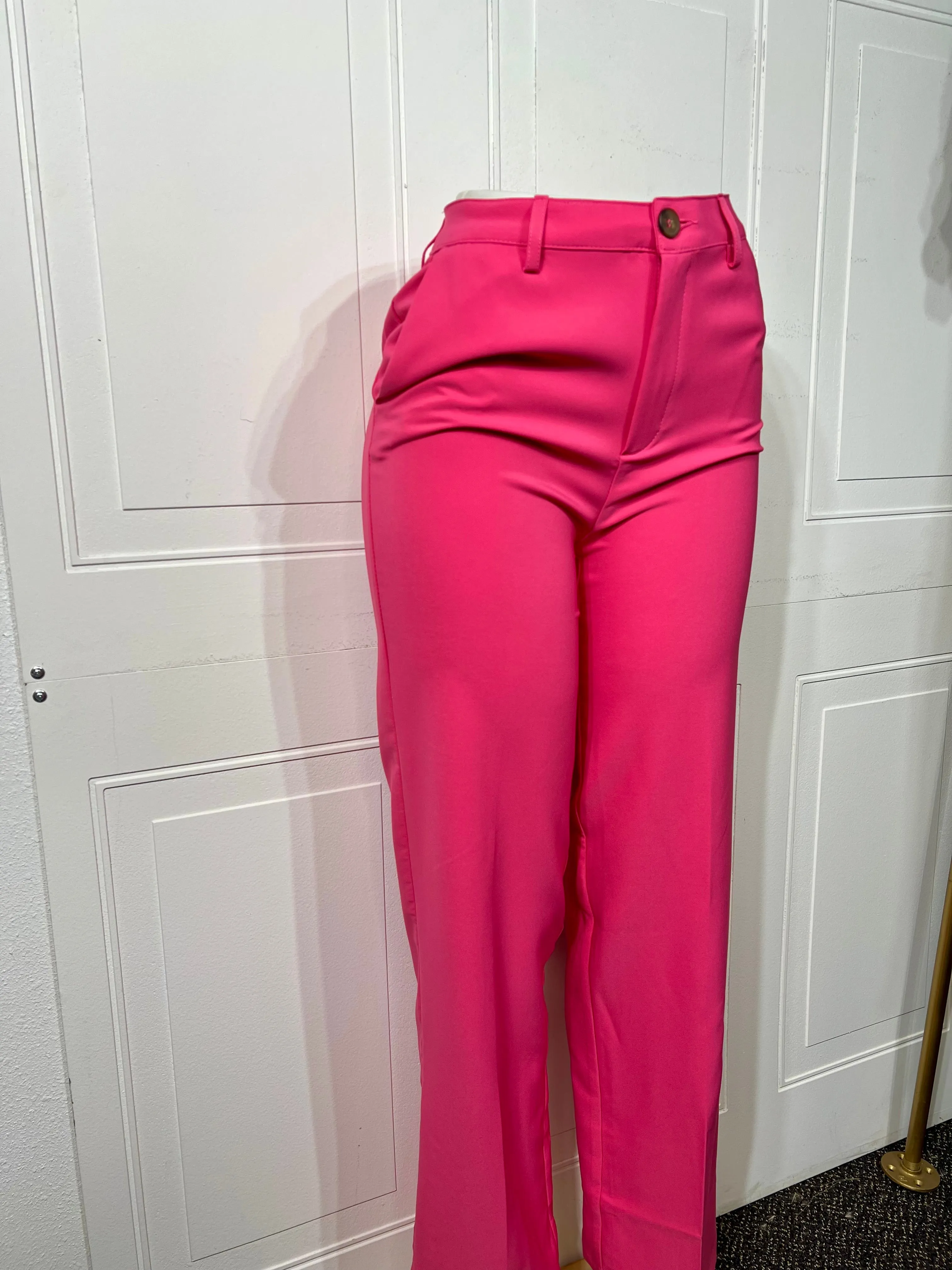 Alinna Ivory or Bubble Gum Straight Leg Pants
