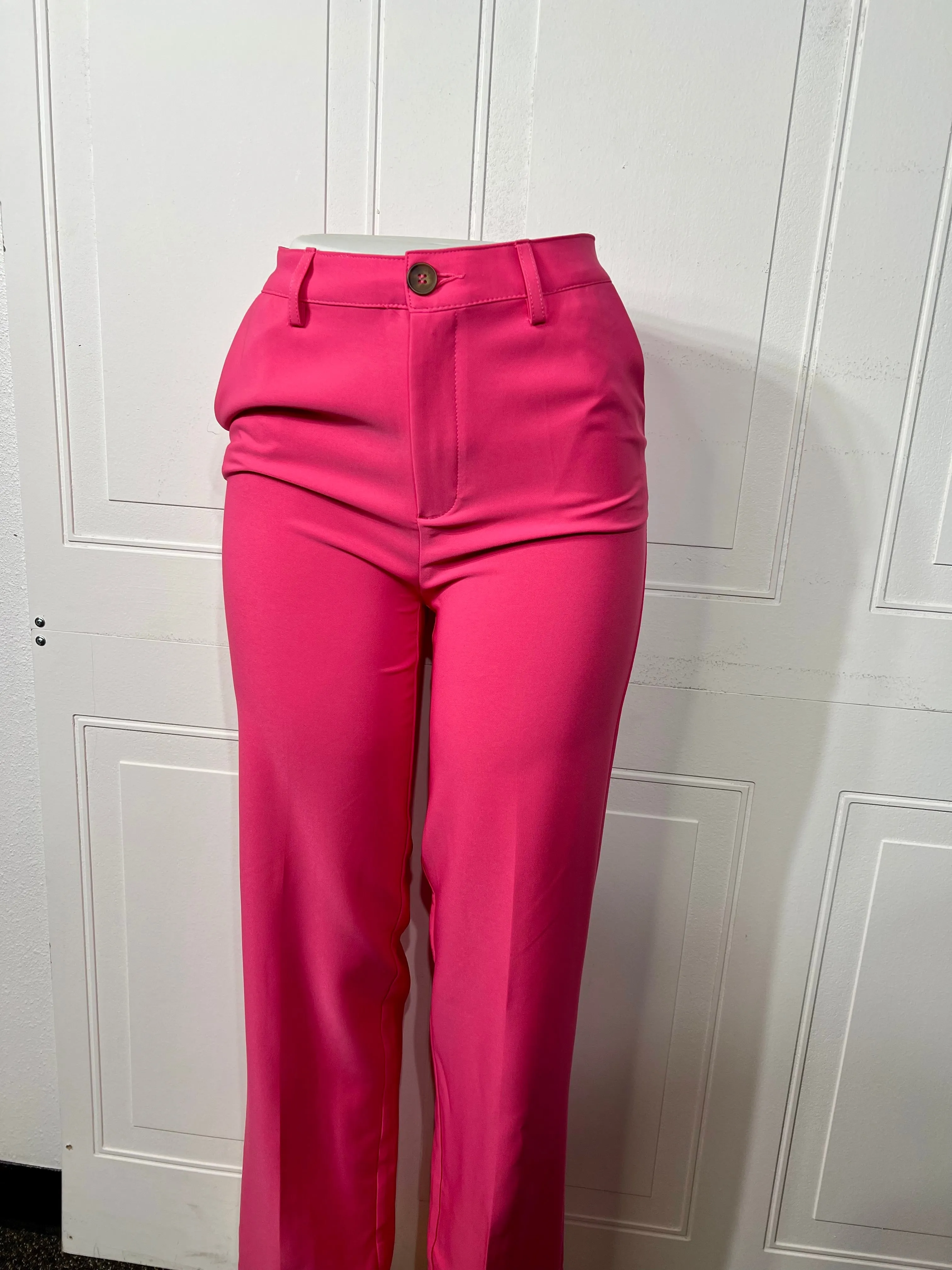 Alinna Ivory or Bubble Gum Straight Leg Pants