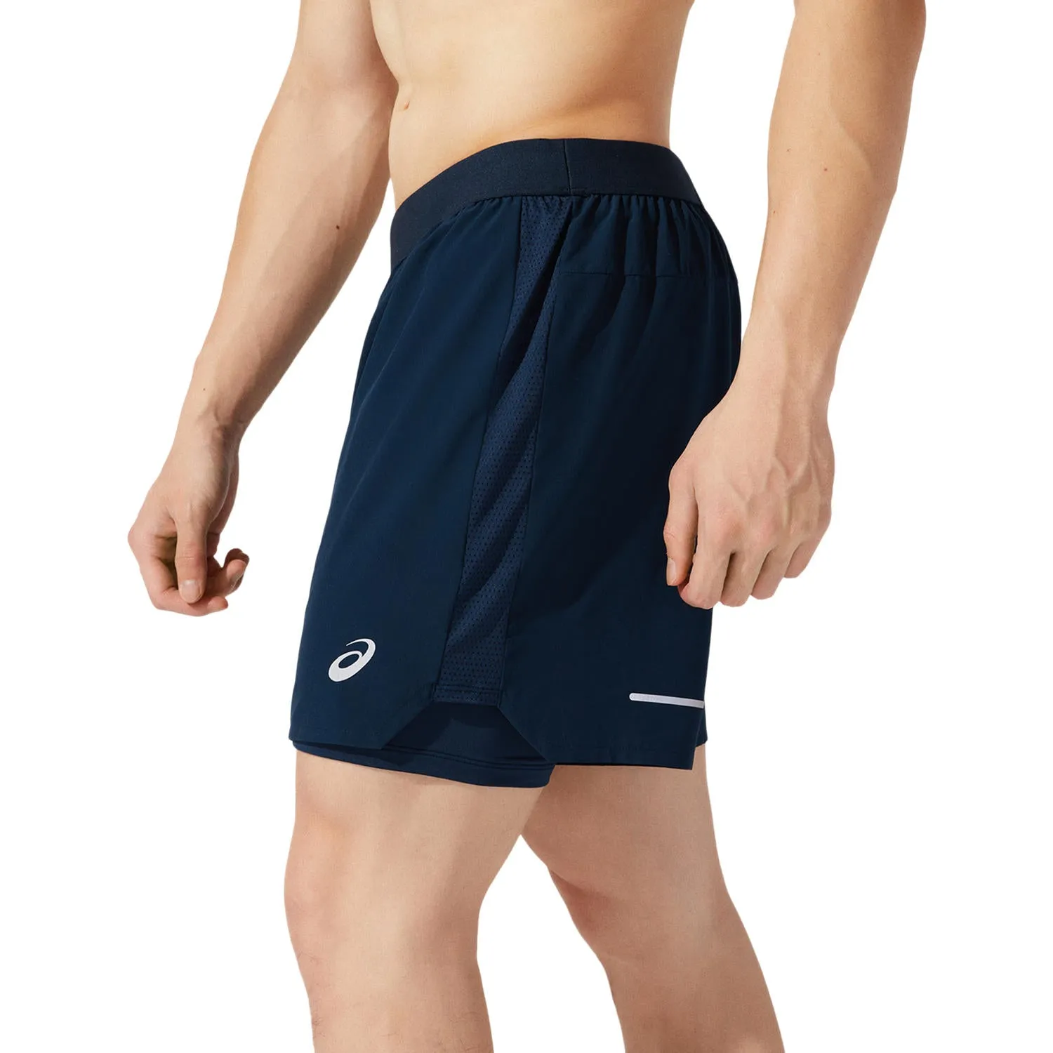 ASICS Mens 2-in-1 7" Road Shorts