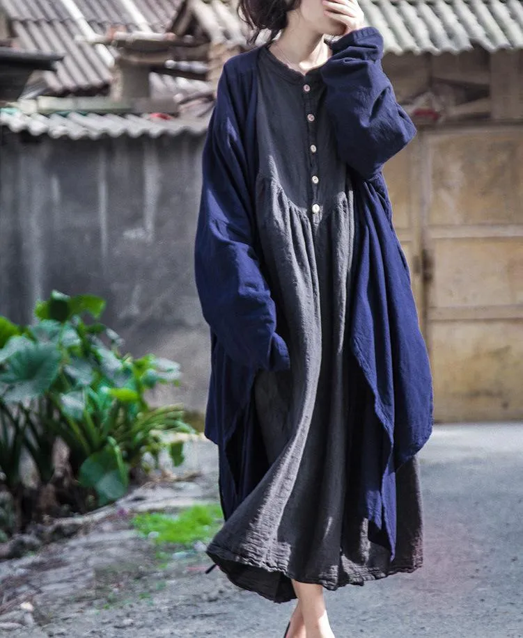 Asymmetrical Linen Wrap Cardigan | Lotus