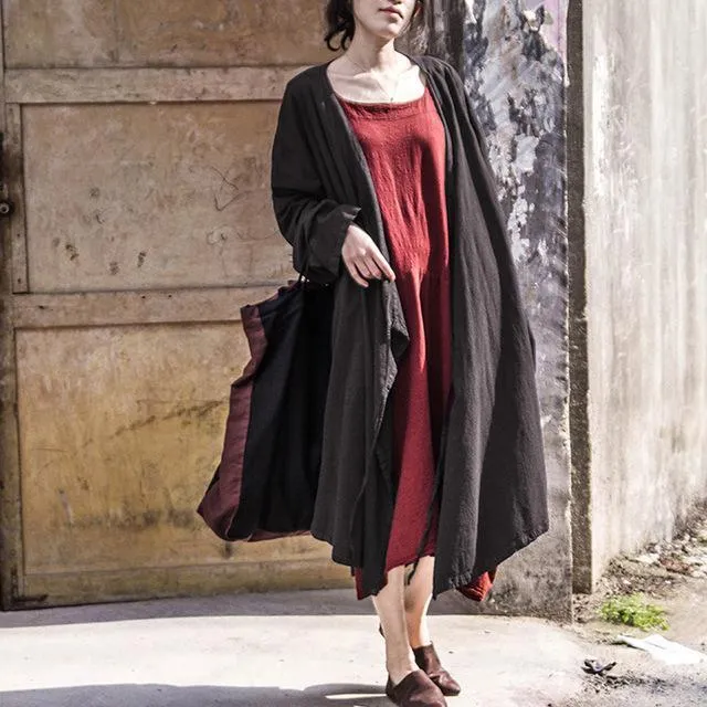 Asymmetrical Linen Wrap Cardigan | Lotus