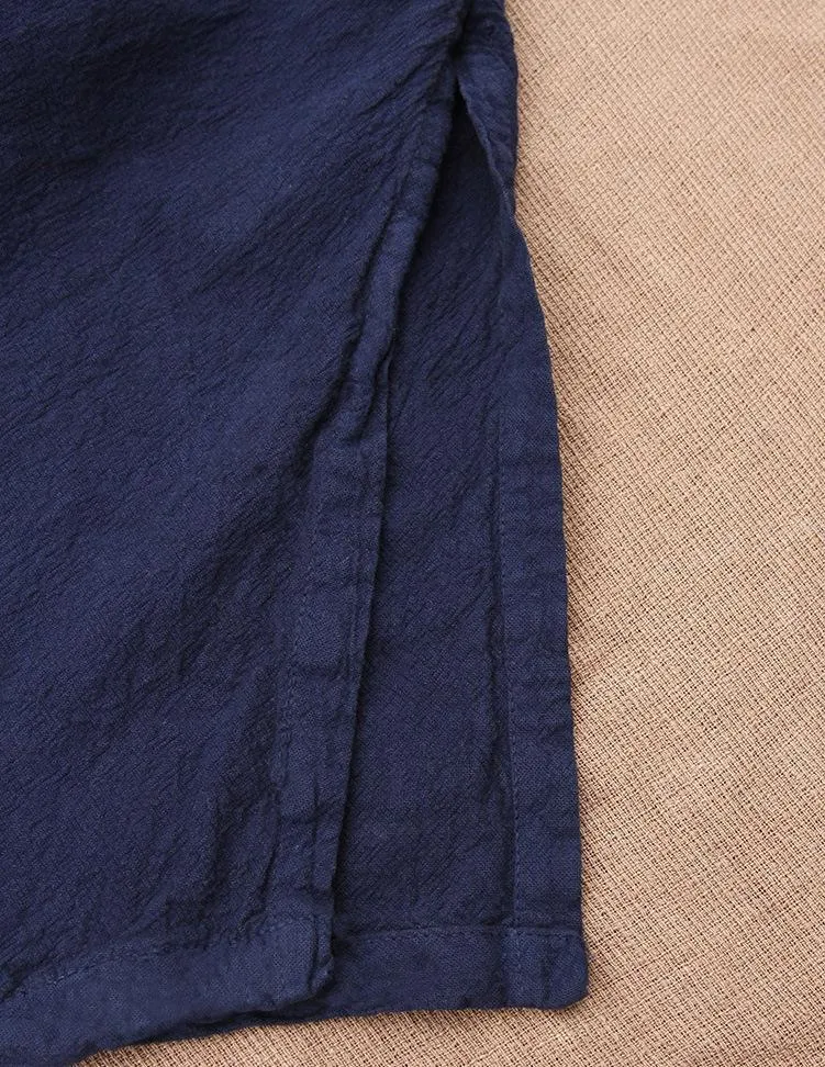 Asymmetrical Linen Wrap Cardigan | Lotus