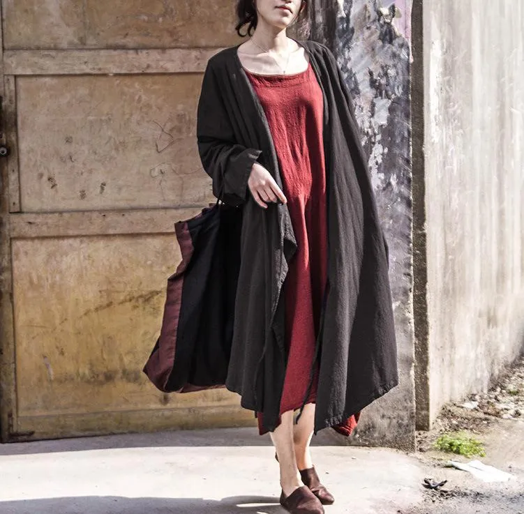 Asymmetrical Linen Wrap Cardigan | Lotus