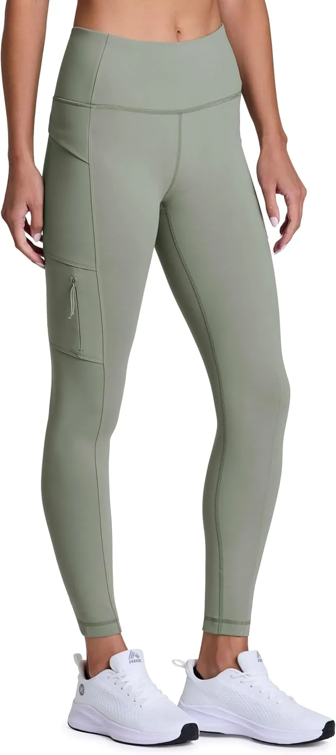 Avalanche Full Length Hiking Legging for Women, Ultra Soft Squat Proof Outdoor Workout Leggings with Cargo, Zipper Pockets