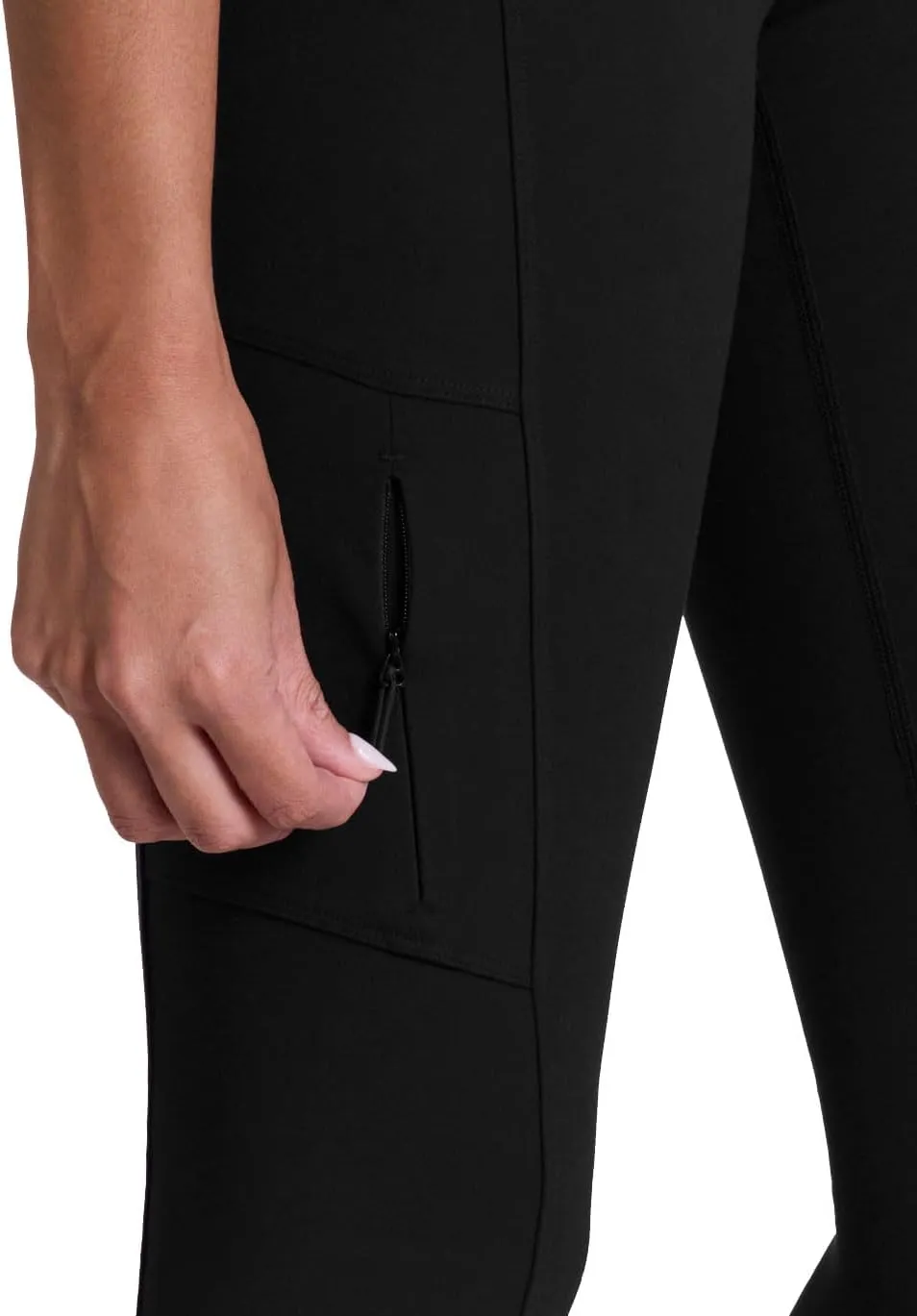 Avalanche Full Length Hiking Legging for Women, Ultra Soft Squat Proof Outdoor Workout Leggings with Cargo, Zipper Pockets
