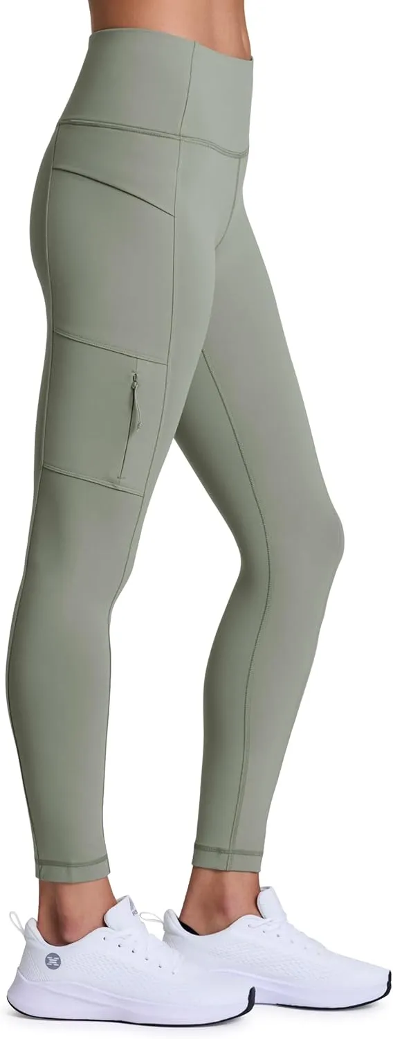 Avalanche Full Length Hiking Legging for Women, Ultra Soft Squat Proof Outdoor Workout Leggings with Cargo, Zipper Pockets