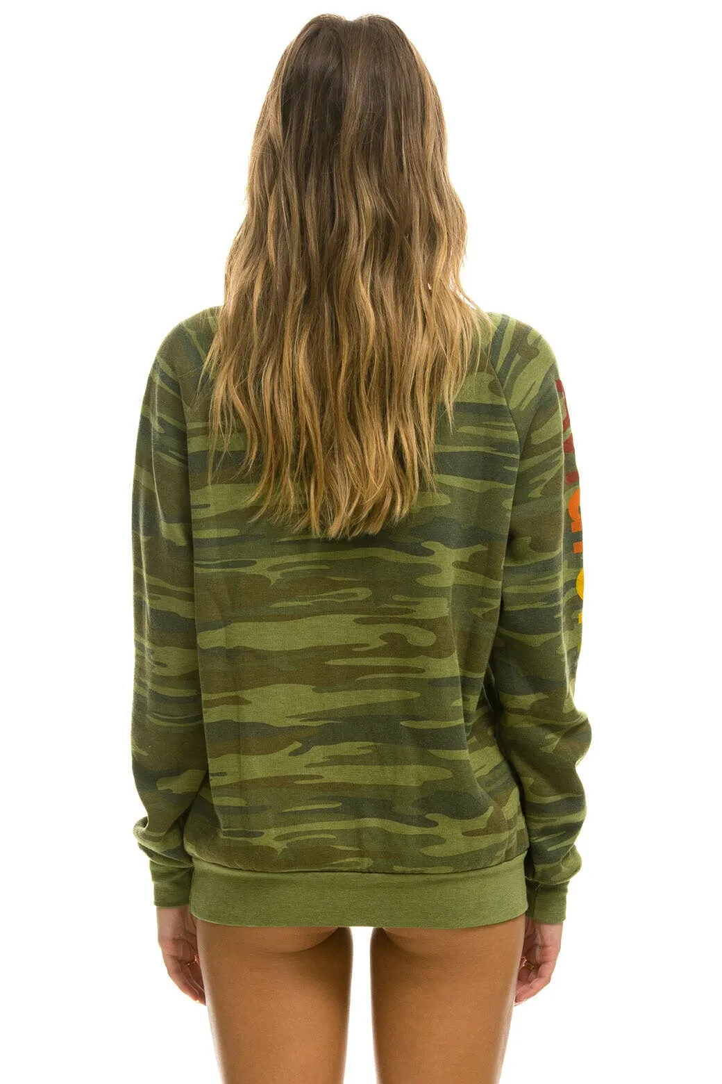 AVIATOR NATION HA - CREW SWEATSHIRT CAMO