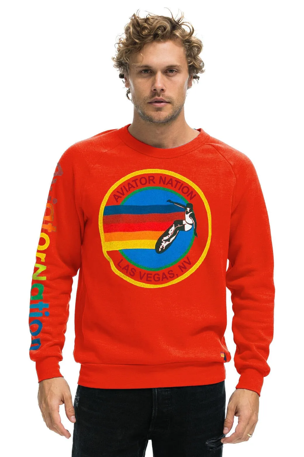 AVIATOR NATION LAS VEGAS SWEATSHIRT - RED
