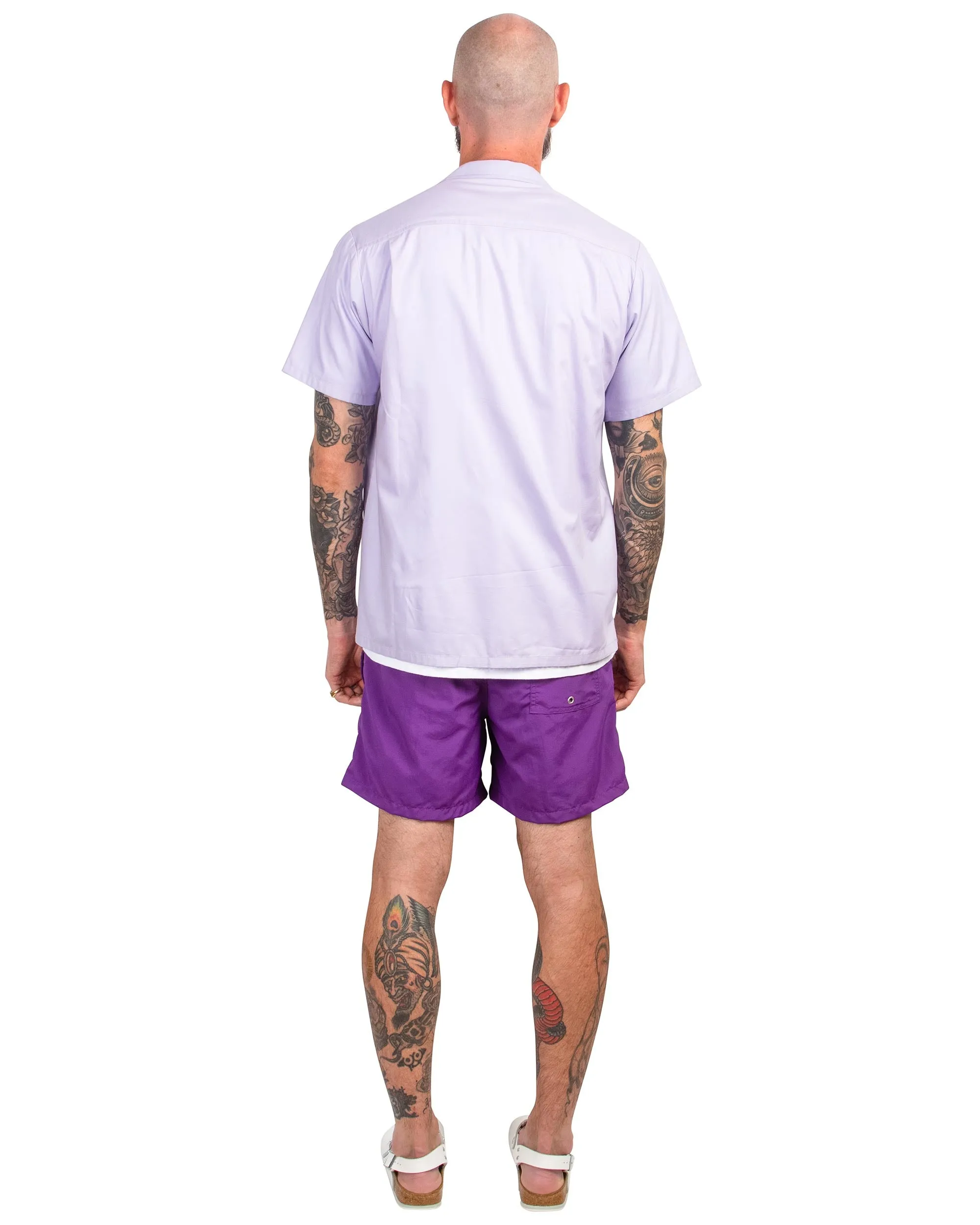 Bather Solid Purple Swim Trunk