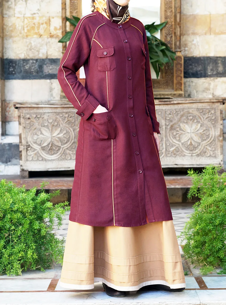 Bias Trim Linen Jacket
