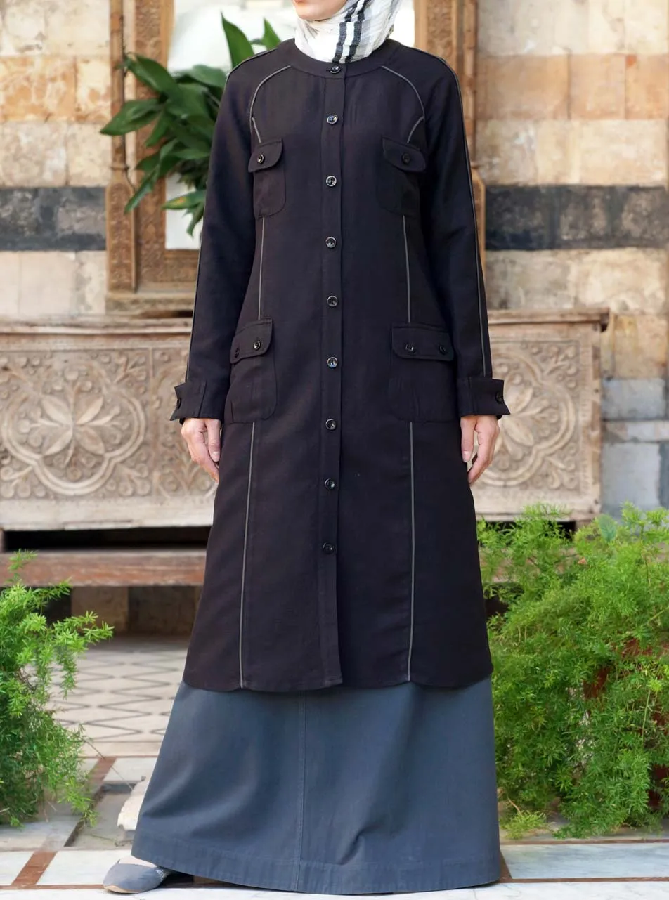 Bias Trim Linen Jacket