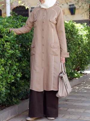 Bias Trim Linen Jacket