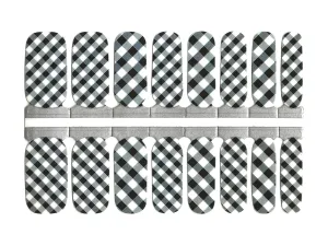 Black and White Checkered Chic - Nail Wrap Set