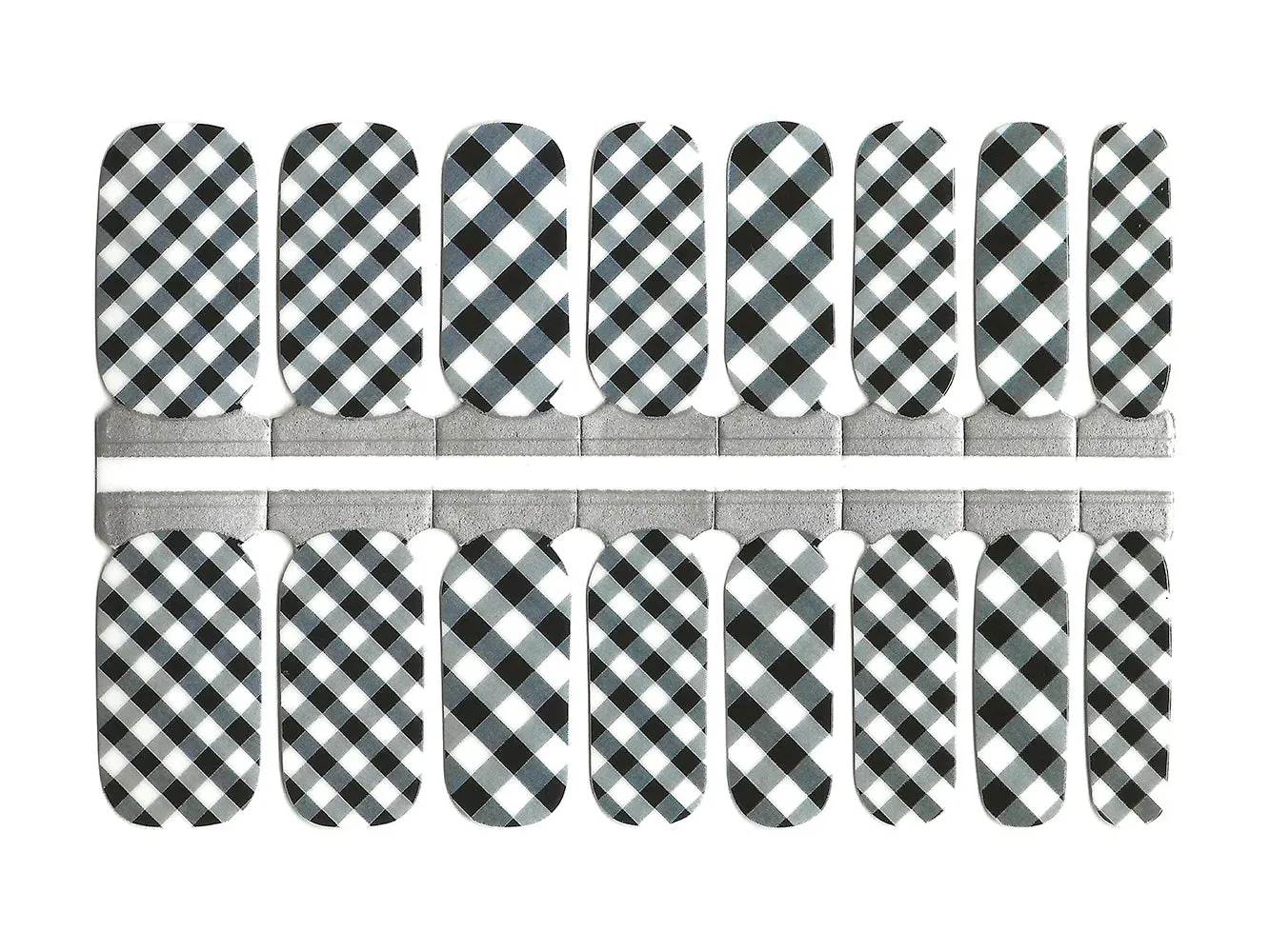 Black and White Checkered Chic - Nail Wrap Set