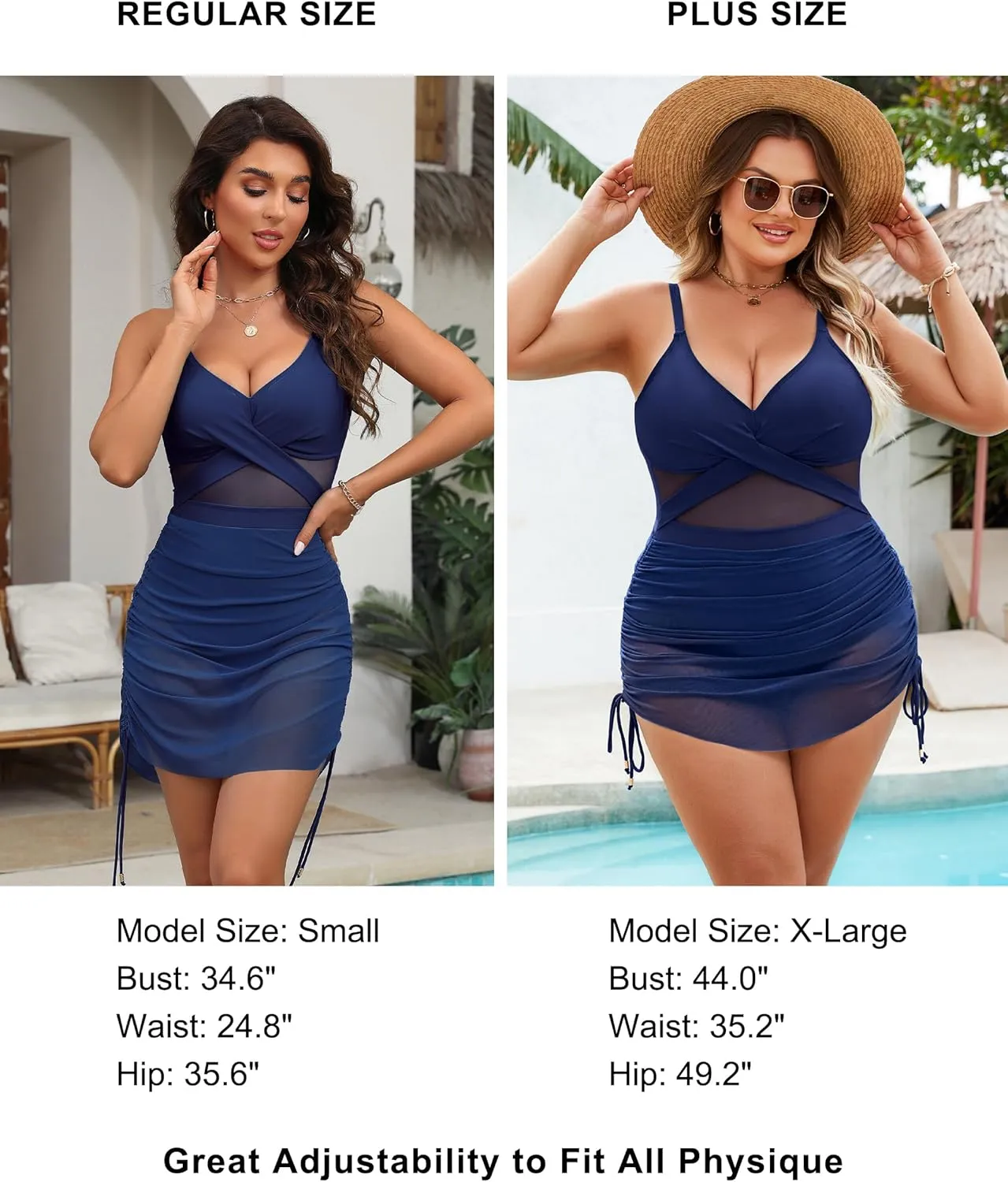 Blooming Jelly Womens One Piece Swimsuit Modest Tummy Control Bathing Suit Twist Front Swim Dress Swimwear 2025