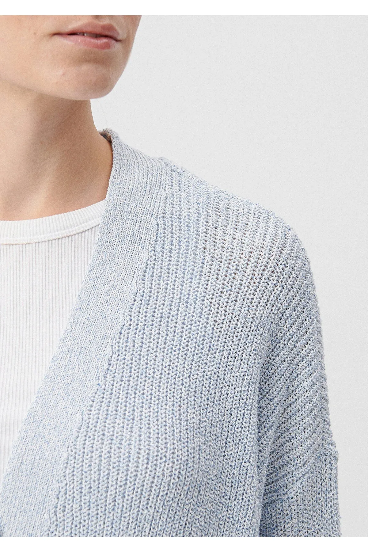 Blue Women's Buttoned Blue Cardigan