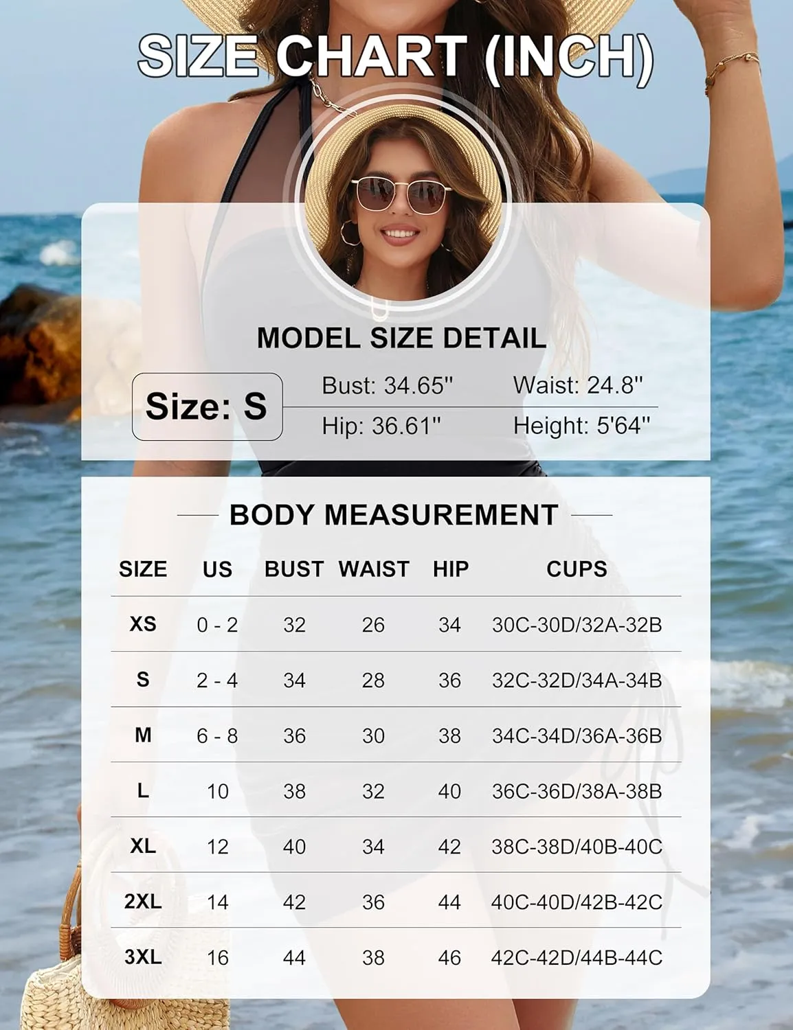 BMJL Womens One Piece Swimsuit Tummy Control Swim Dress Slimming Mesh Sheer Halter Sarong Wraps Bathing Suit