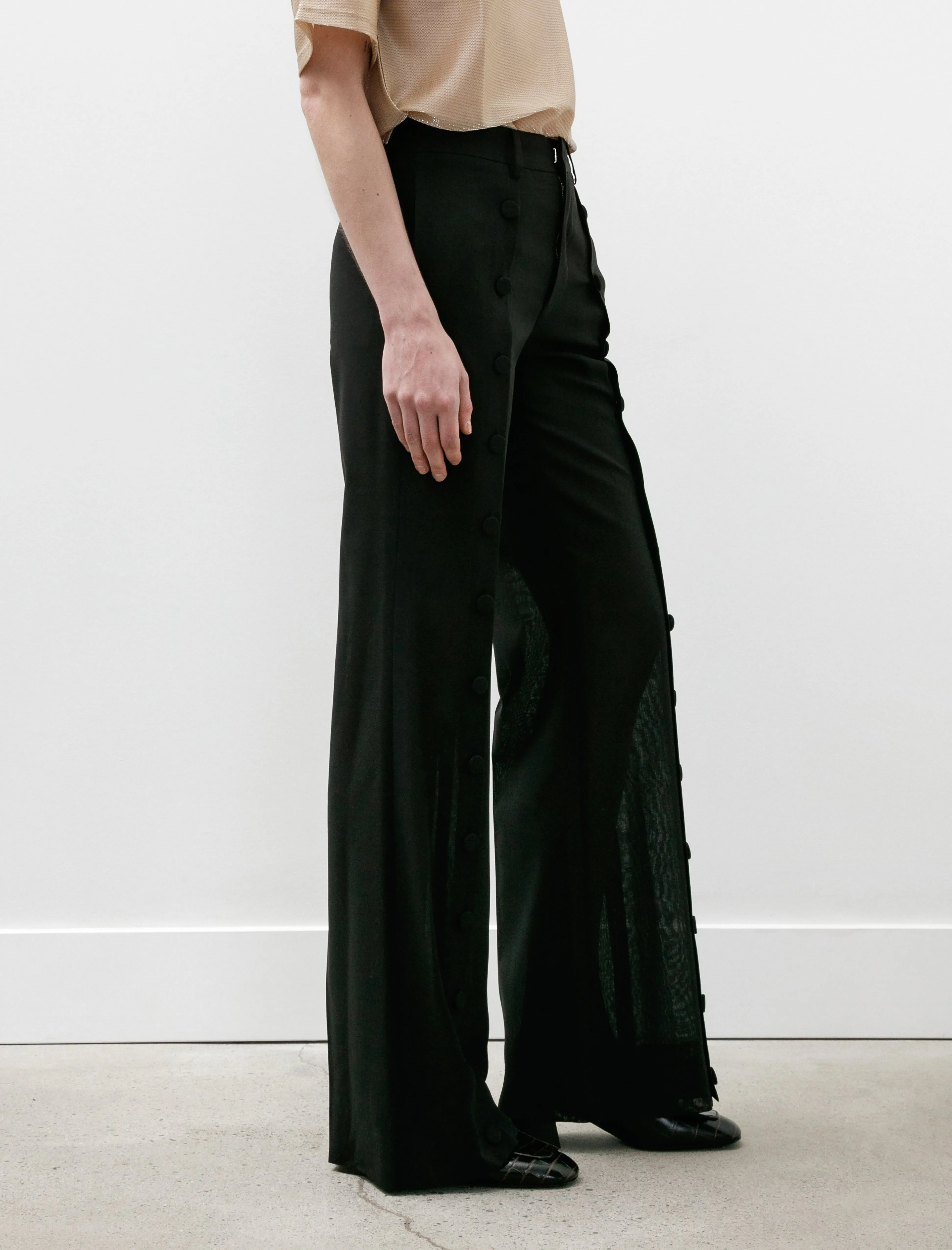 Buttoned Trousers Black