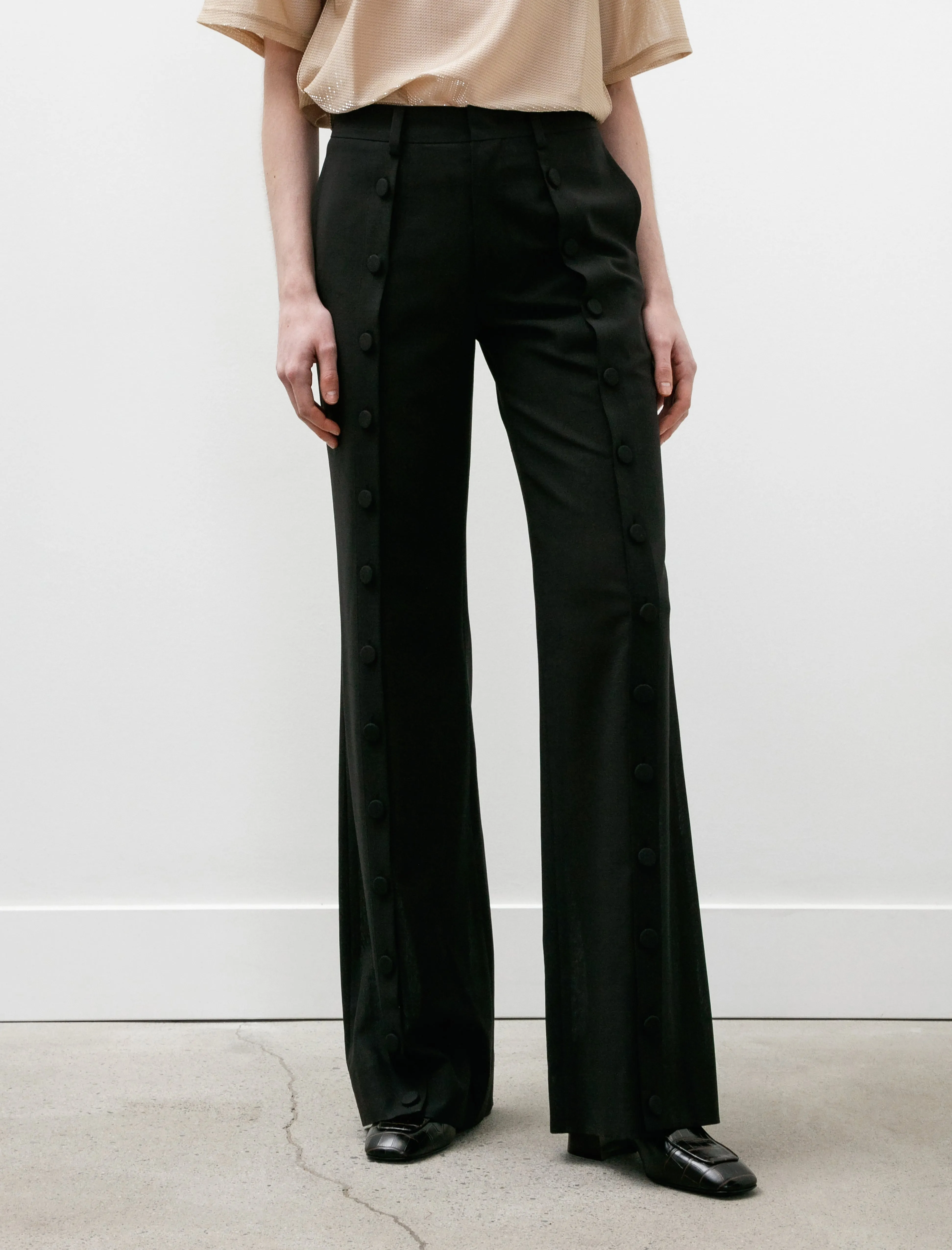 Buttoned Trousers Black