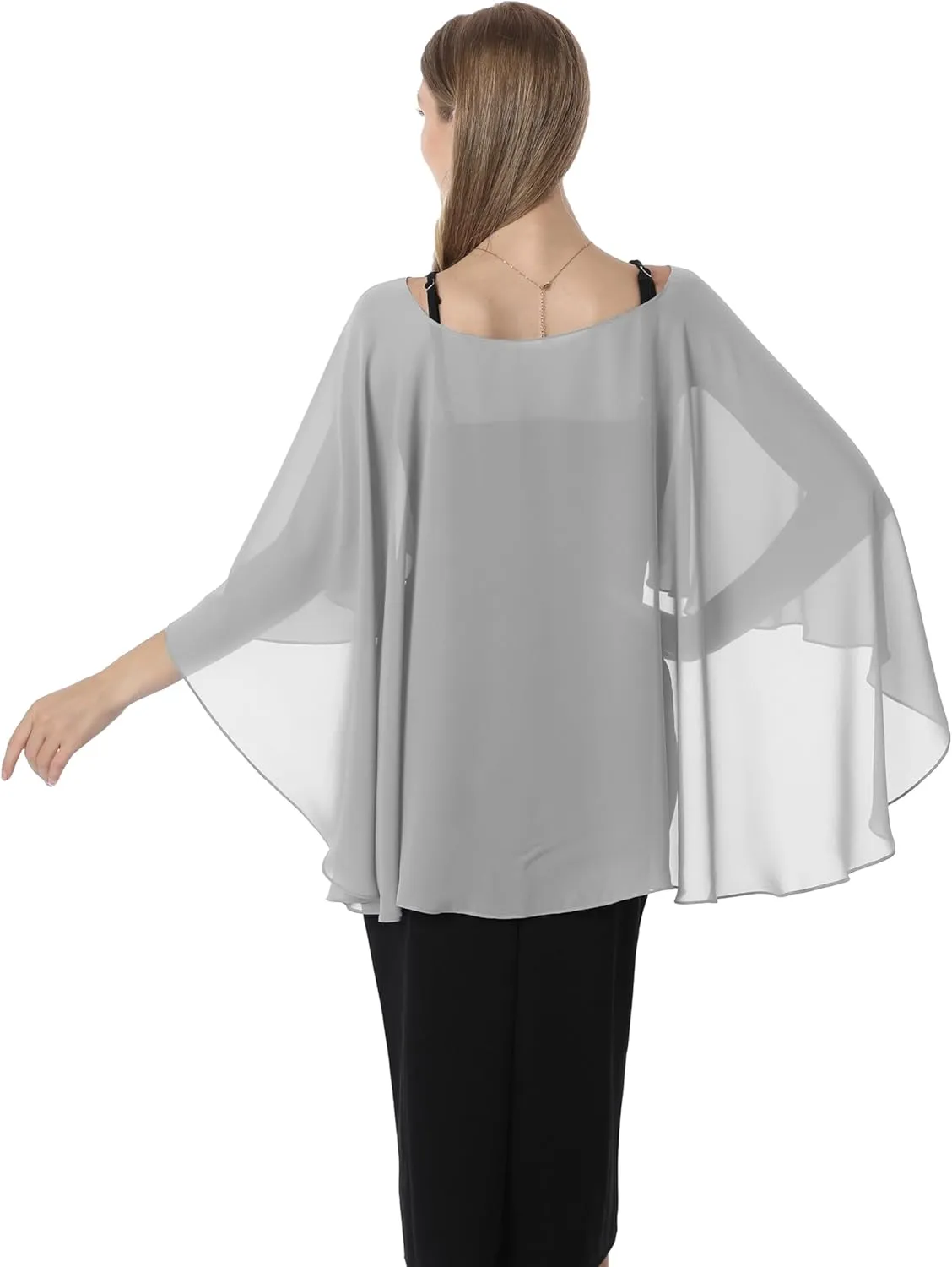 Capelets for women Chiffon Cape Shawls and Wraps for Evening Dress Wedding Capes Cover Up