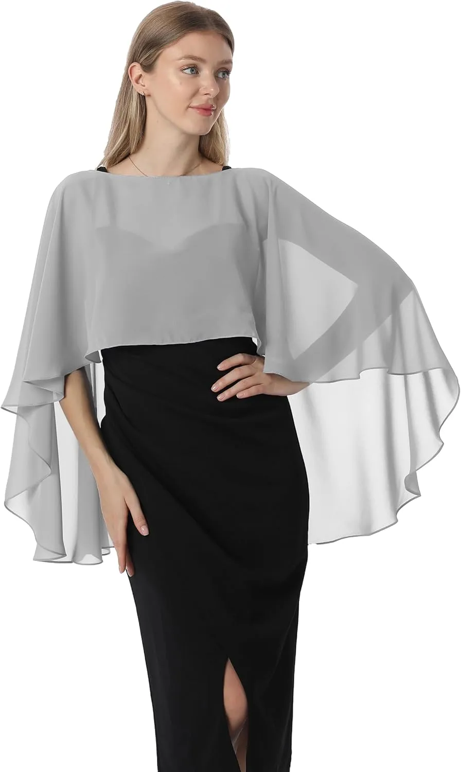 Capelets for women Chiffon Cape Shawls and Wraps for Evening Dress Wedding Capes Cover Up