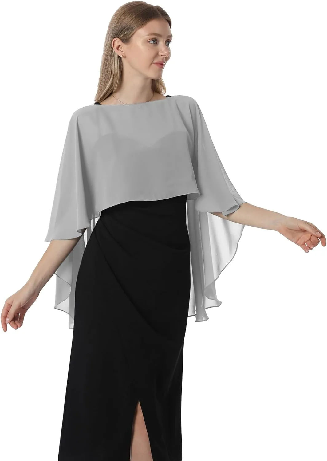 Capelets for women Chiffon Cape Shawls and Wraps for Evening Dress Wedding Capes Cover Up