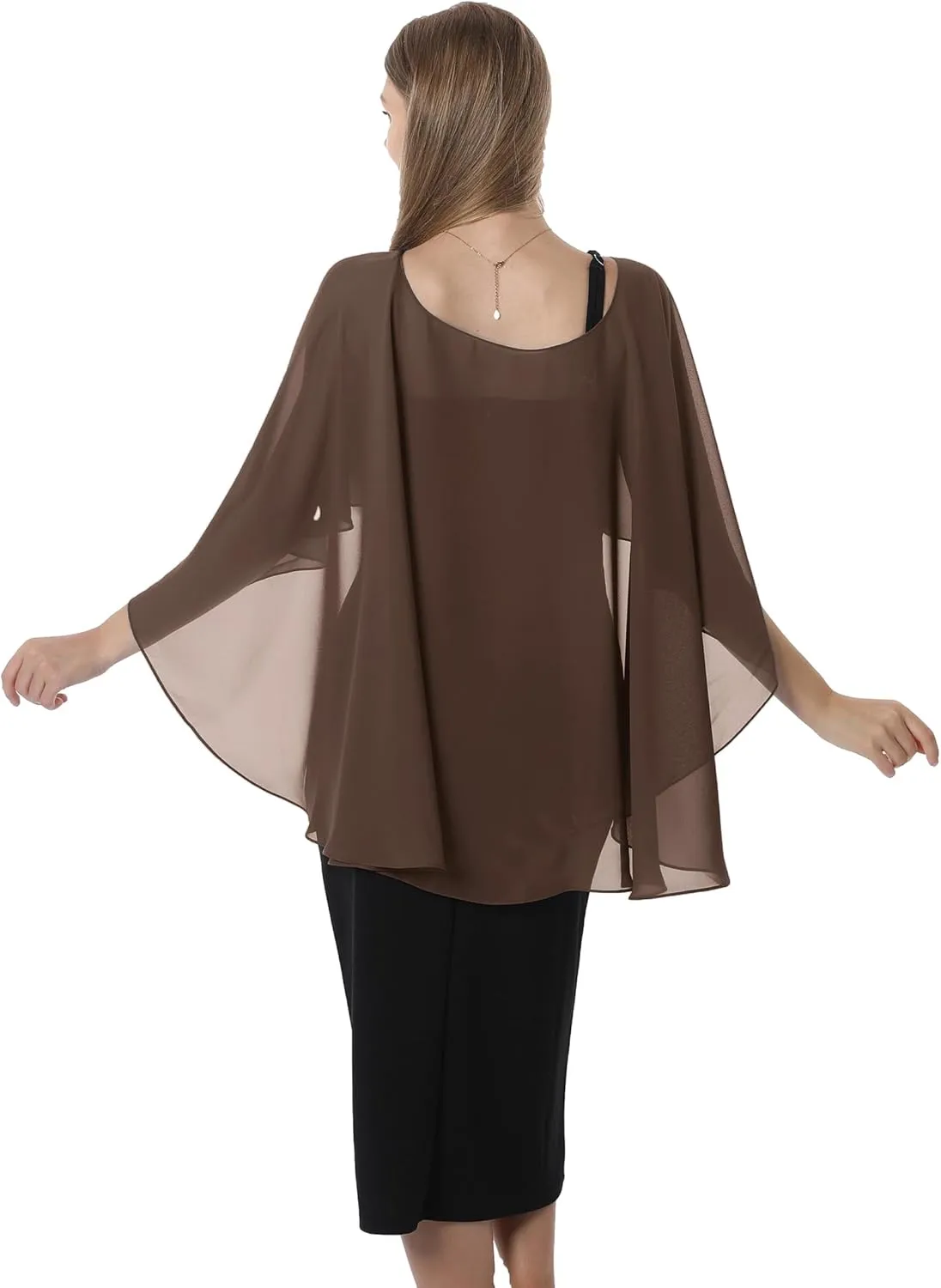 Capelets for women Chiffon Cape Shawls and Wraps for Evening Dress Wedding Capes Cover Up