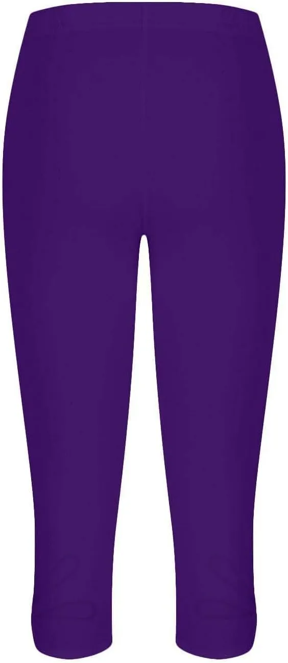 Capri Leggings for Women Summer Cropped High Waisted Knee Length Yoga Pants Comfy Stretchy Workout Compression Pants