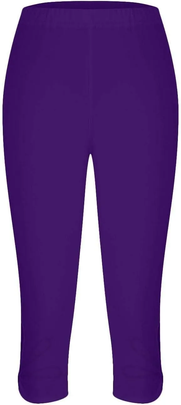 Capri Leggings for Women Summer Cropped High Waisted Knee Length Yoga Pants Comfy Stretchy Workout Compression Pants