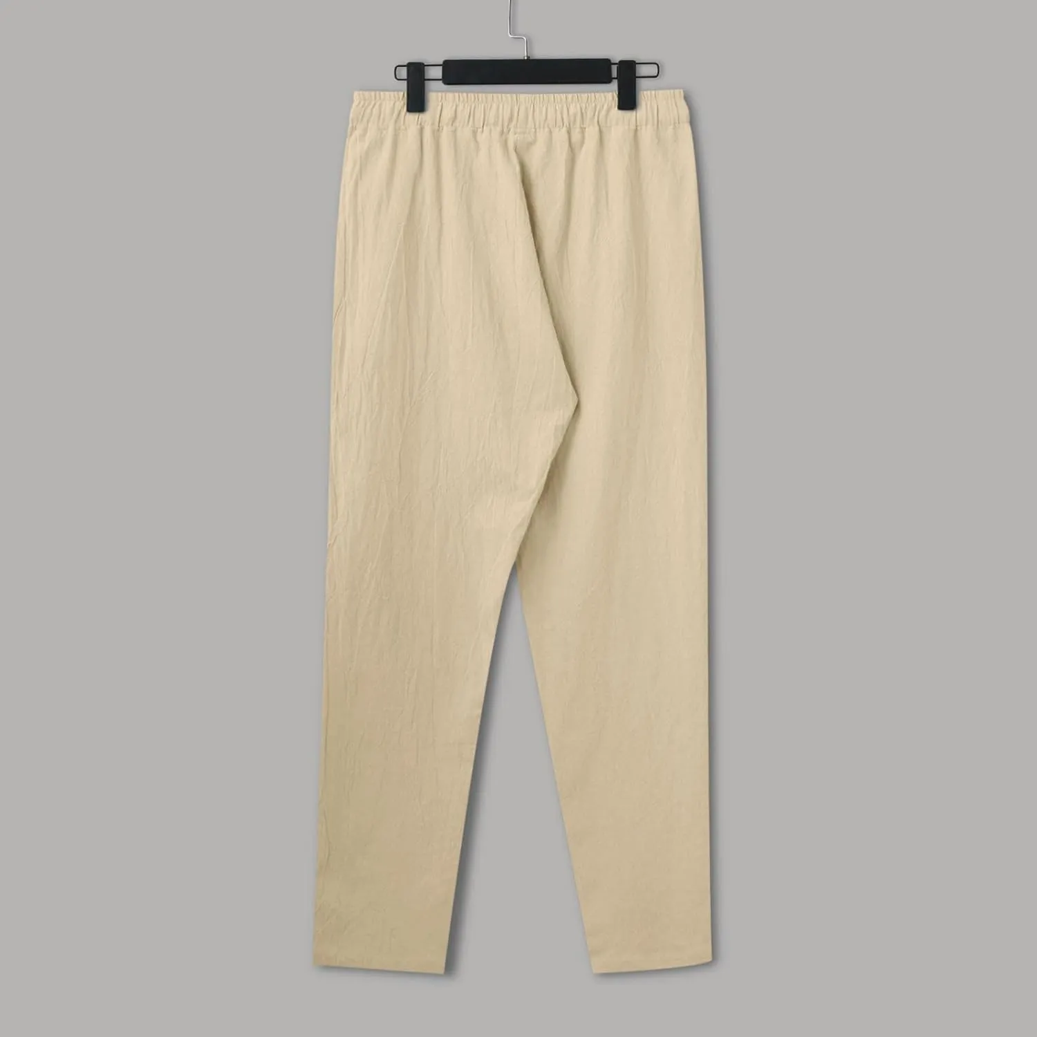Cargo Work Pant Men Drawstring Waist Casual Pants Fitness Running Workout Sweatpants Baggy Joggers Sweat Pant