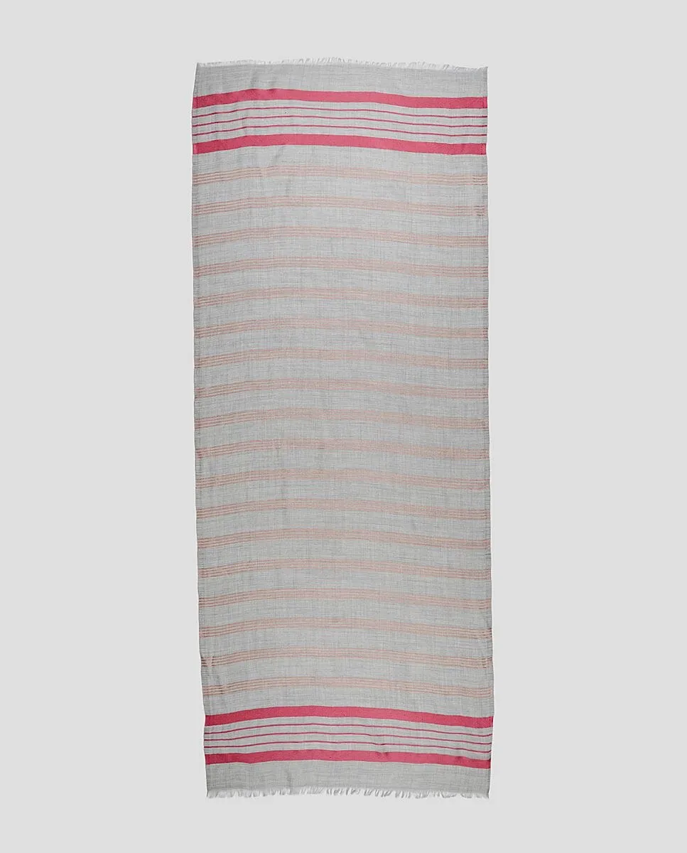 Checks and Stripes Wool Wrap - Unisex Wrap