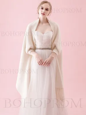 Chic Ivory Wraps Long Sleeves Cashmere Winter Scarfs SW007