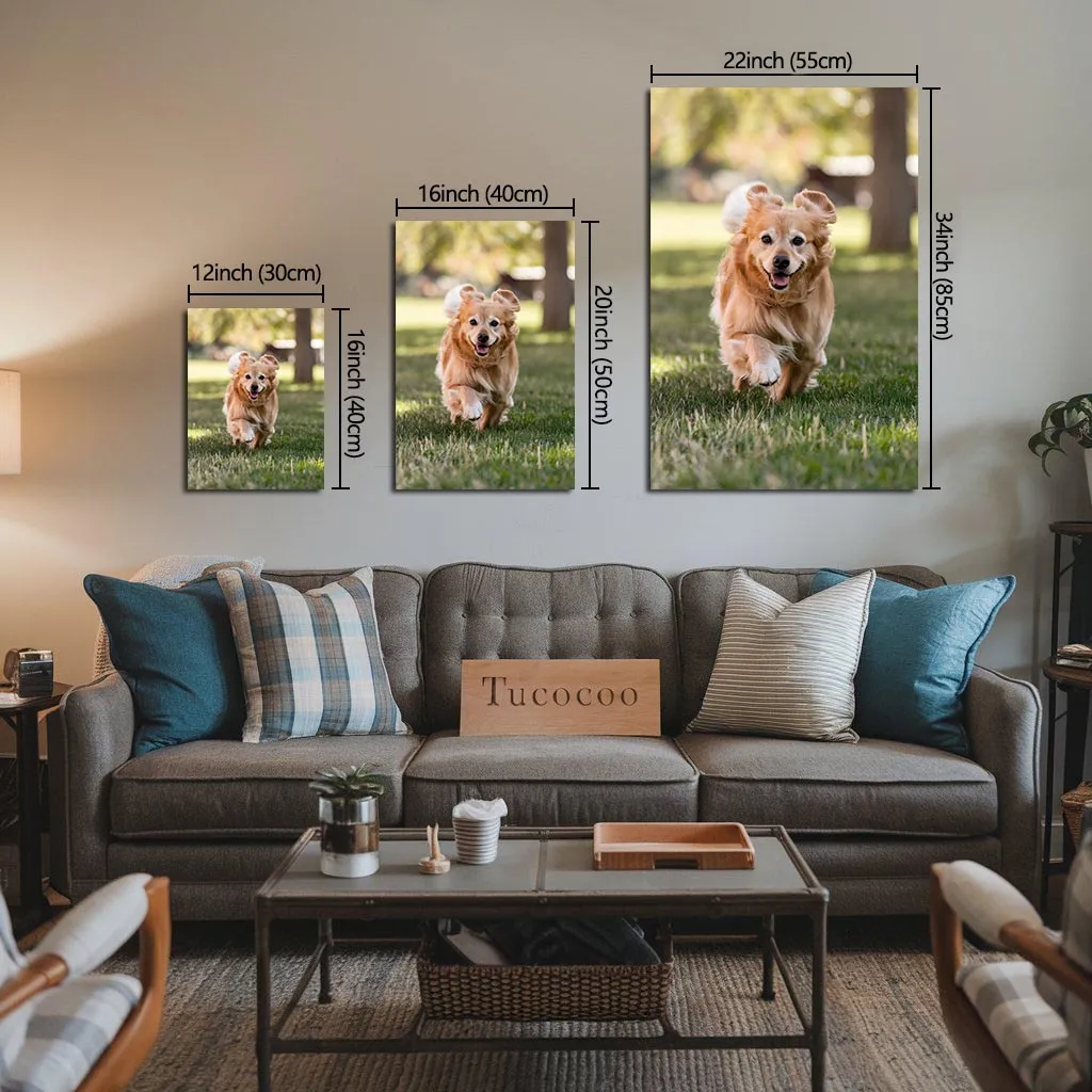 Children Sharing Gifts in Snow Canvas Wall Art