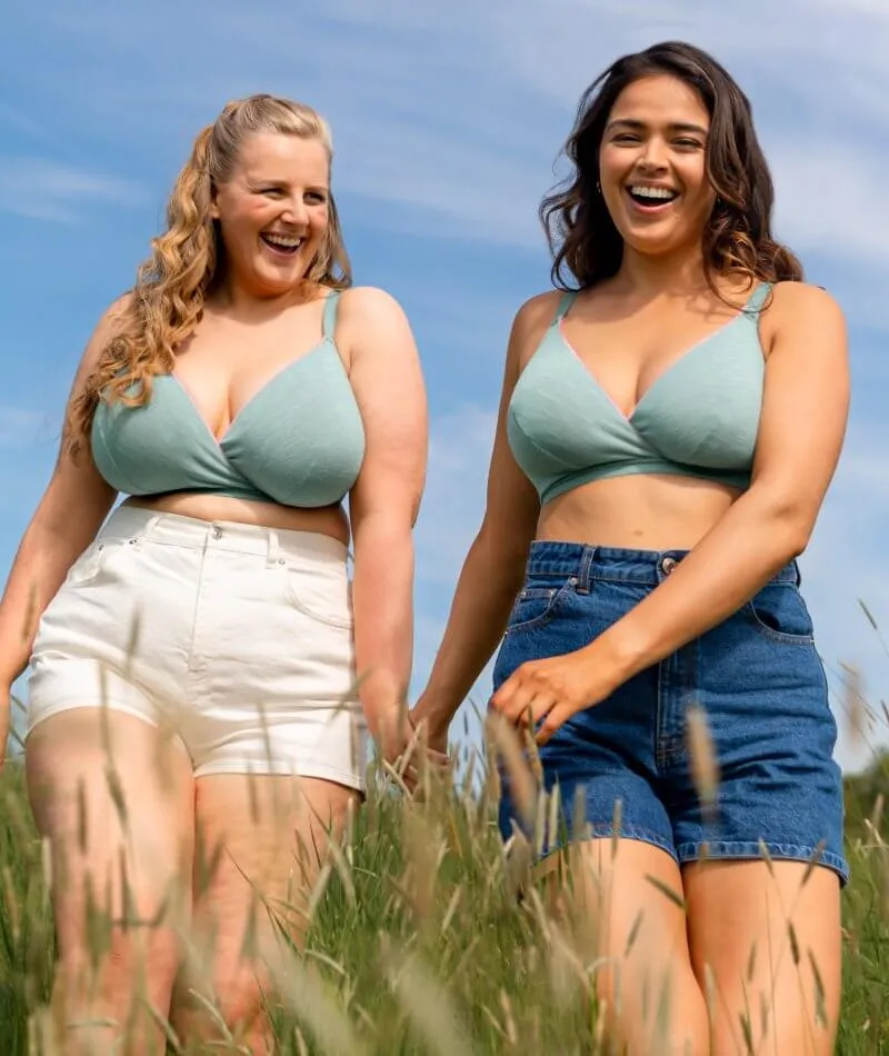 Curvy Kate In My Dreams Soft Cup Wire-Free Bralette - Mint/Pink