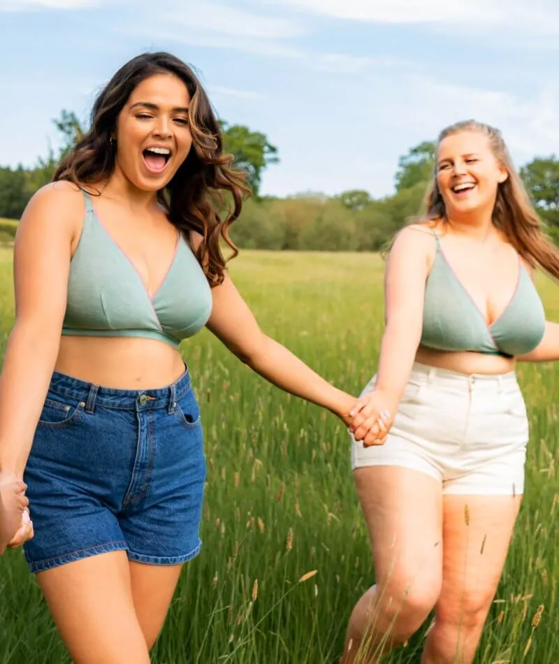 Curvy Kate In My Dreams Soft Cup Wire-Free Bralette - Mint/Pink