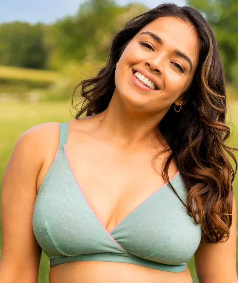 Curvy Kate In My Dreams Soft Cup Wire-Free Bralette - Mint/Pink