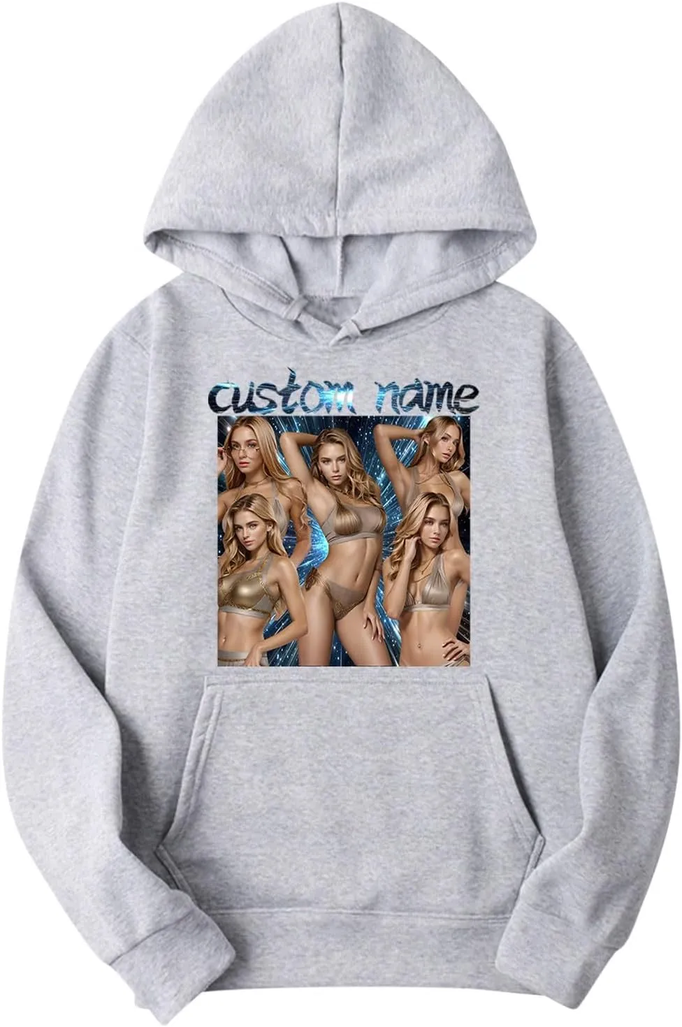Customized Stage Concert Hoodies Custom Sweatshirts for Women Girls Hooded Shirts, Add Text and Photos