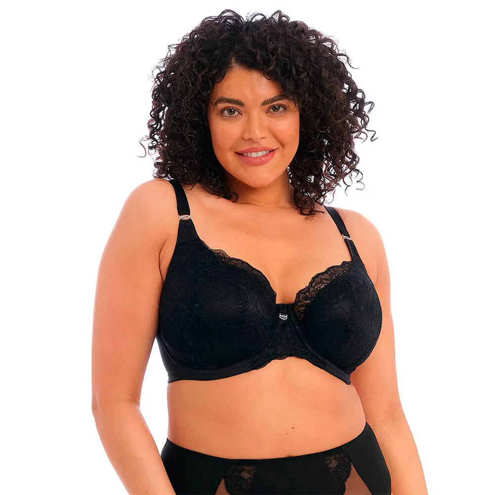 Elomi Brianna Underwire Padded Half Cup Bra, Black
