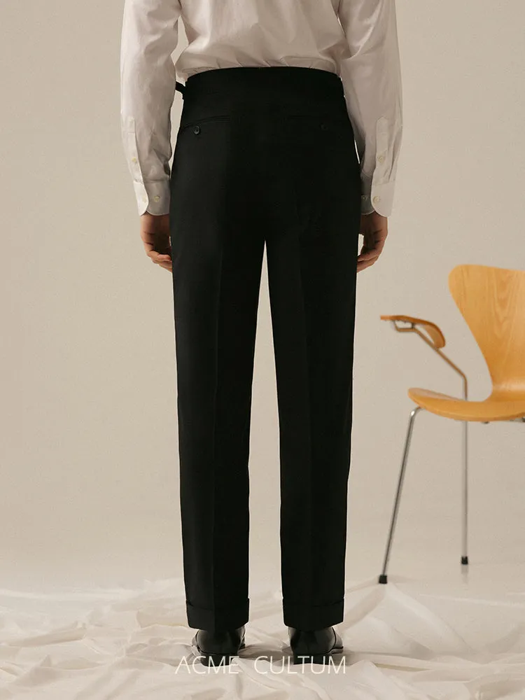 Extra Black Wool Trousers