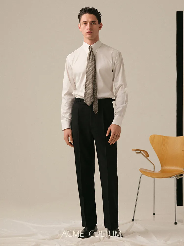 Extra Black Wool Trousers