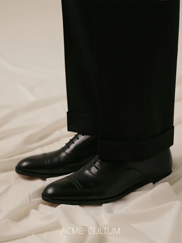 Extra Black Wool Trousers