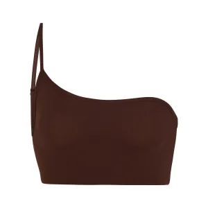 FITS EVERYBODY ONE SHOULDER BRALETTE | COCOA
