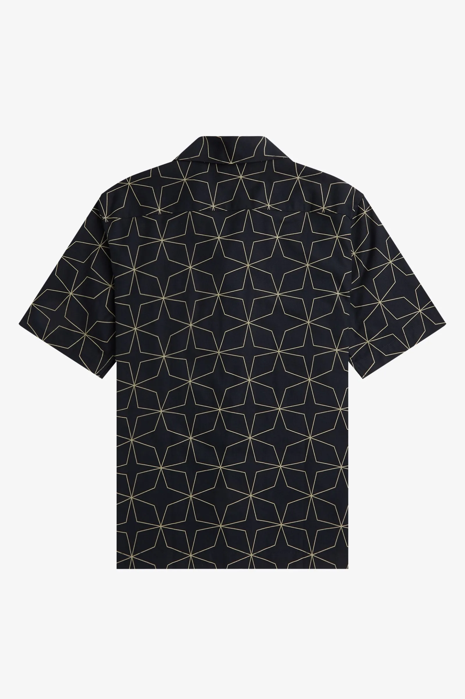 GEOMETRIC PRINT REVERE COLLAR SHIRT