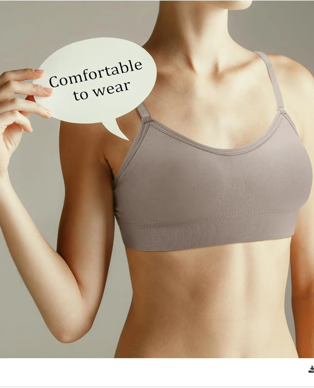 Geyoga 6 Pcs Sports Bra for Women, No Underwire Wireless Bralette Support Padded Cami Bra Seamless Camisole Tank Top