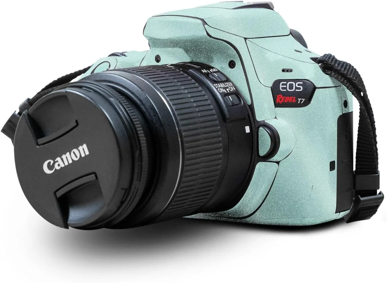 Glossy Glitter Skin Compatible with Canon EOS Rebel T7 Camera - Solid Seafoam - Premium 3M Vinyl Protective Wrap Decal Cover - Easy to Apply | Crafted in The USA by MightySkins