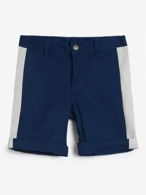 HOP Kids Navy Panel Detailed Shorts