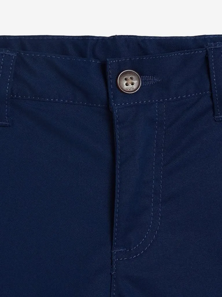 HOP Kids Navy Panel Detailed Shorts