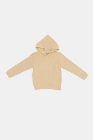 Infant Boys Beige Hoody Sweatshirts